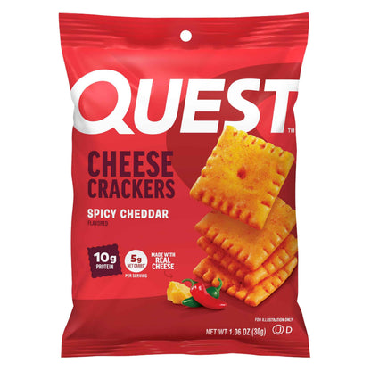 Quest Nutrition Cheese Crackers, 10g Protein, 5g Net Carbs, 1g Sugar, Made with Real Cheese, High Protein Snack