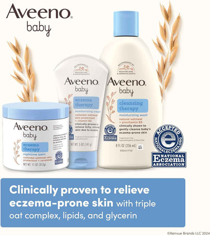 Aveeno Baby Eczema Therapy Moisturizing Cream, Natural Colloidal Oatmeal & Vitamin B5, Baby Cream for Dry, Itchy, Irritated Skin Due to Eczema, Paraben- & Steroid-Free