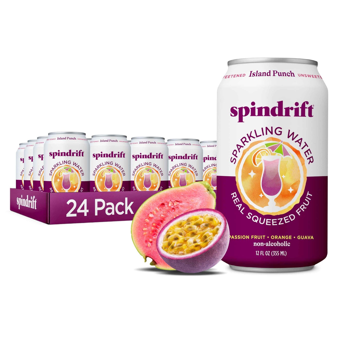 Spindrift Sparkling Water, Made with Real Squeezed Fruit, 12 Fl Oz Cans