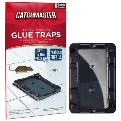 Catchmaster-16 Mouse &amp;amp; Insect Glue Traps, Heavy-Duty Pesticide-Free Sticky Mouse Traps Indoor for Home, Used by the PROs, Adhesive Rodent &amp;amp; Bug Catcher, Pest Control for House &amp;amp; Garage