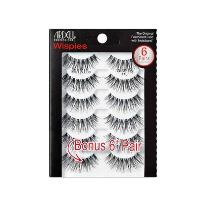 Ardell False Eyelashes 113 – Natural Wispy Strip Lashes, Lightweight & Seamless Invisiband for All-Day Wear