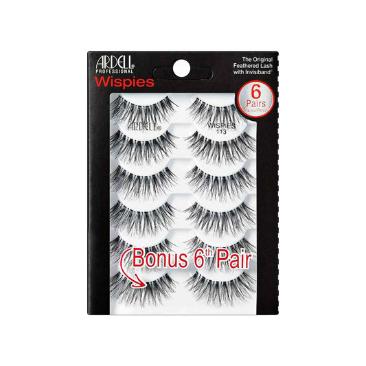 Ardell False Eyelashes 113 – Natural Wispy Strip Lashes, Lightweight & Seamless Invisiband for All-Day Wear