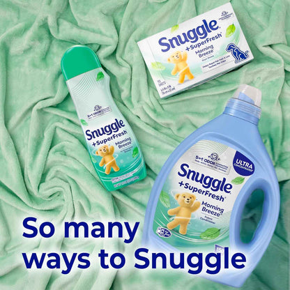 Snuggle SuperFresh Fabric Softener Liquid, Ultra Concentrated, Morning Breeze Fabric Conditioner, Lasting Scent, Fights Stubborn Odors, Softens, Reduces Static & Wrinkles