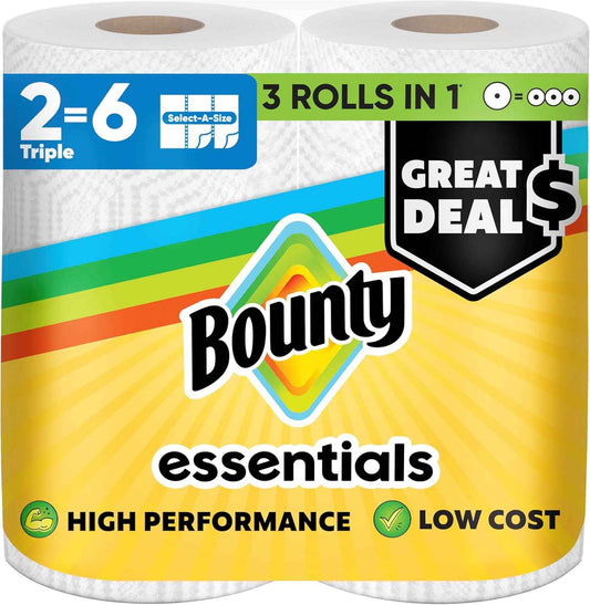 Bounty Essentials Select-A-Size Paper Towels, White