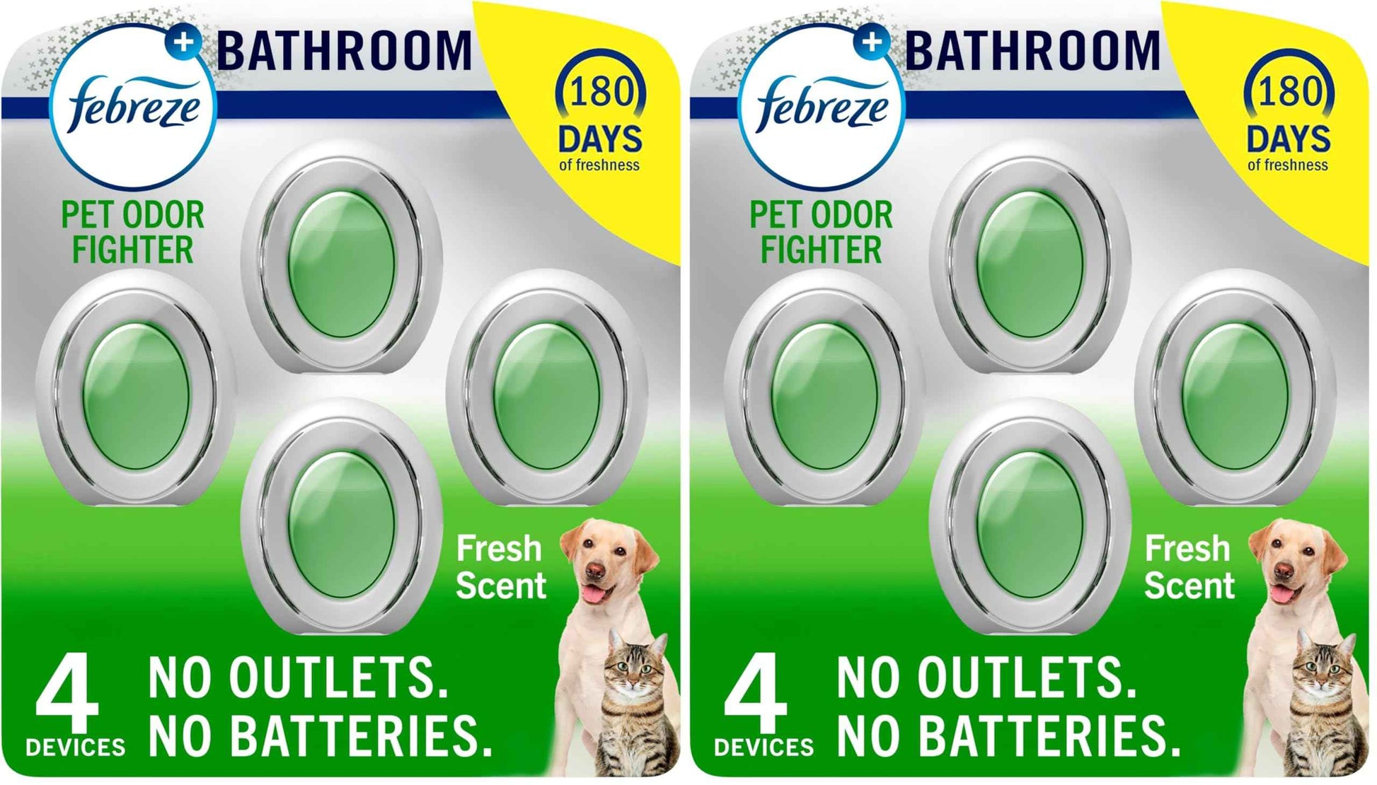 Febreze Multicolor Bathroom Air Freshener, Plug in Alternative, Air Fresheners for Home, Bathroom, Kitchen, and Closet