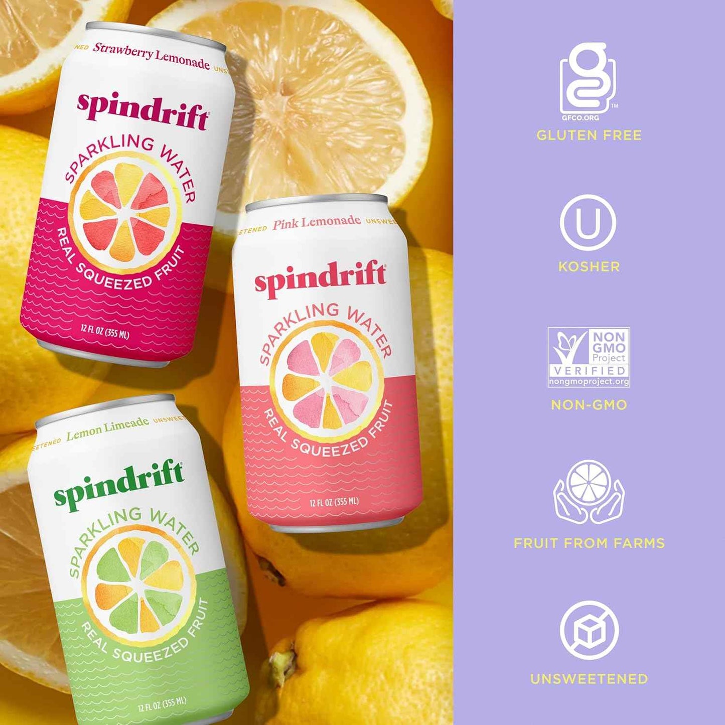 Spindrift Flavor Variety,12 Fl Oz