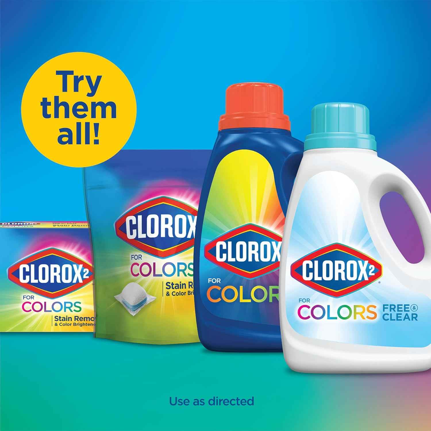 Clorox 2 for Colors - Stain Remover and Color Brightener Packs, 40 Count