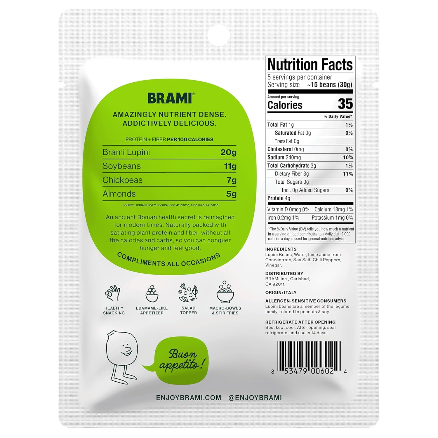 BRAMI_Lupini_Beans_Snack,_Chili_&_Lime,_7g_Plant_Based_Protein,_0g_Net_Carbs,_Vegan,_Vegetarian,_Keto,_Mediterranean_Diet,_Non_Perishable,_5.3_oz