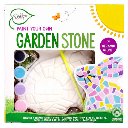 Creative Roots Paint Your Own Garden Stone, Craft Kits, Stepping Stones Kit for Kids, Ceramics to Paint, Ages 6+
