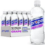Propel, Grape, Zero Calorie Sports Drinking Water with Electrolytes and Vitamins C&E, 16.9 Fl Oz (Pack of 12)