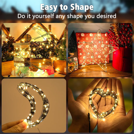 2_Pack_Timer_Fairy_Lights_Battery_Operated,_16.4FT_50_LED_Dark_Green_Wire_Micro_Starry_Twinkle_Light_with_Auto_Waterproof,_Christmas_String_Lights_for_Indoor_Outdoor_Yard_Decor_(Warm_White)