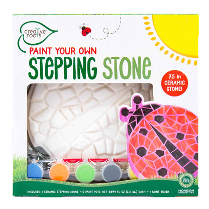 Creative Roots Paint Your Own Garden Stone, Craft Kits, Stepping Stones Kit for Kids, Ceramics to Paint, Ages 6+