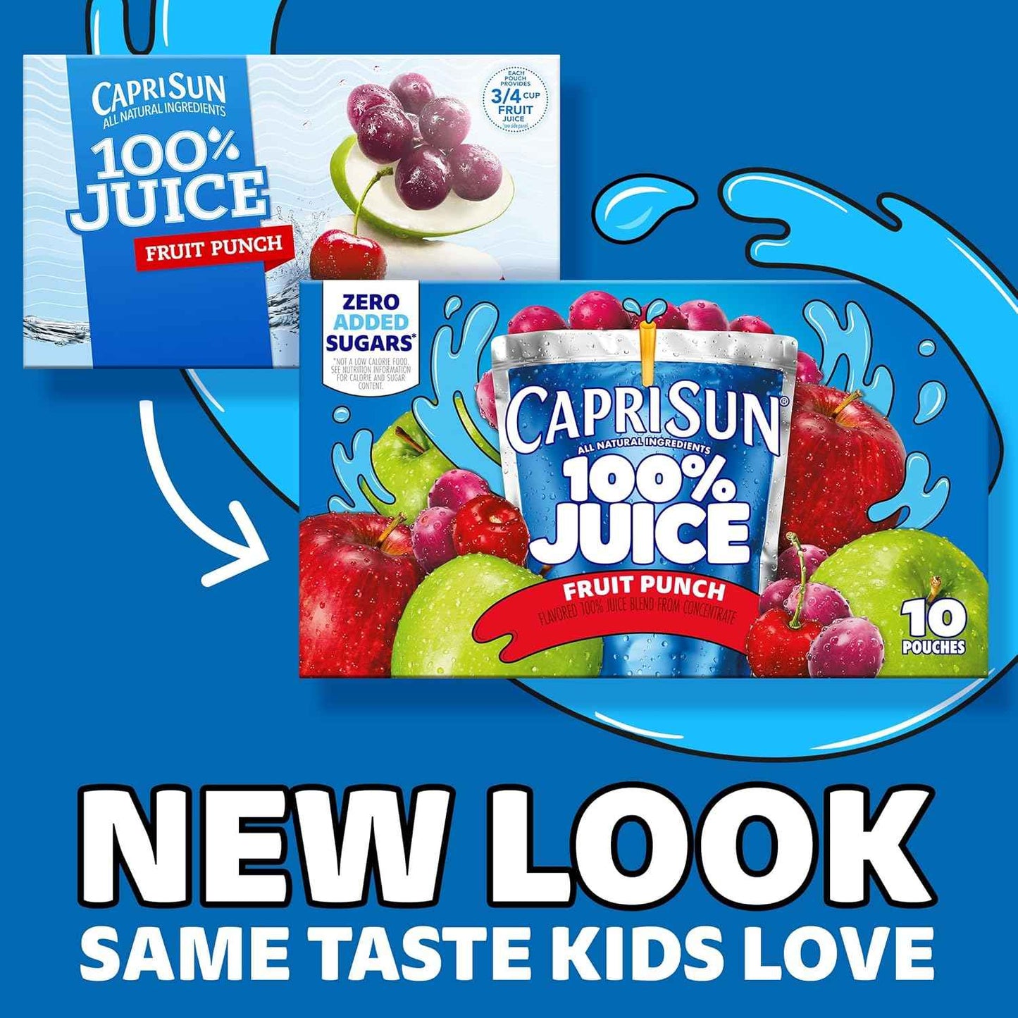 Capri Sun 100% Juice Fruit Punch Naturally Flavored Juice Blend