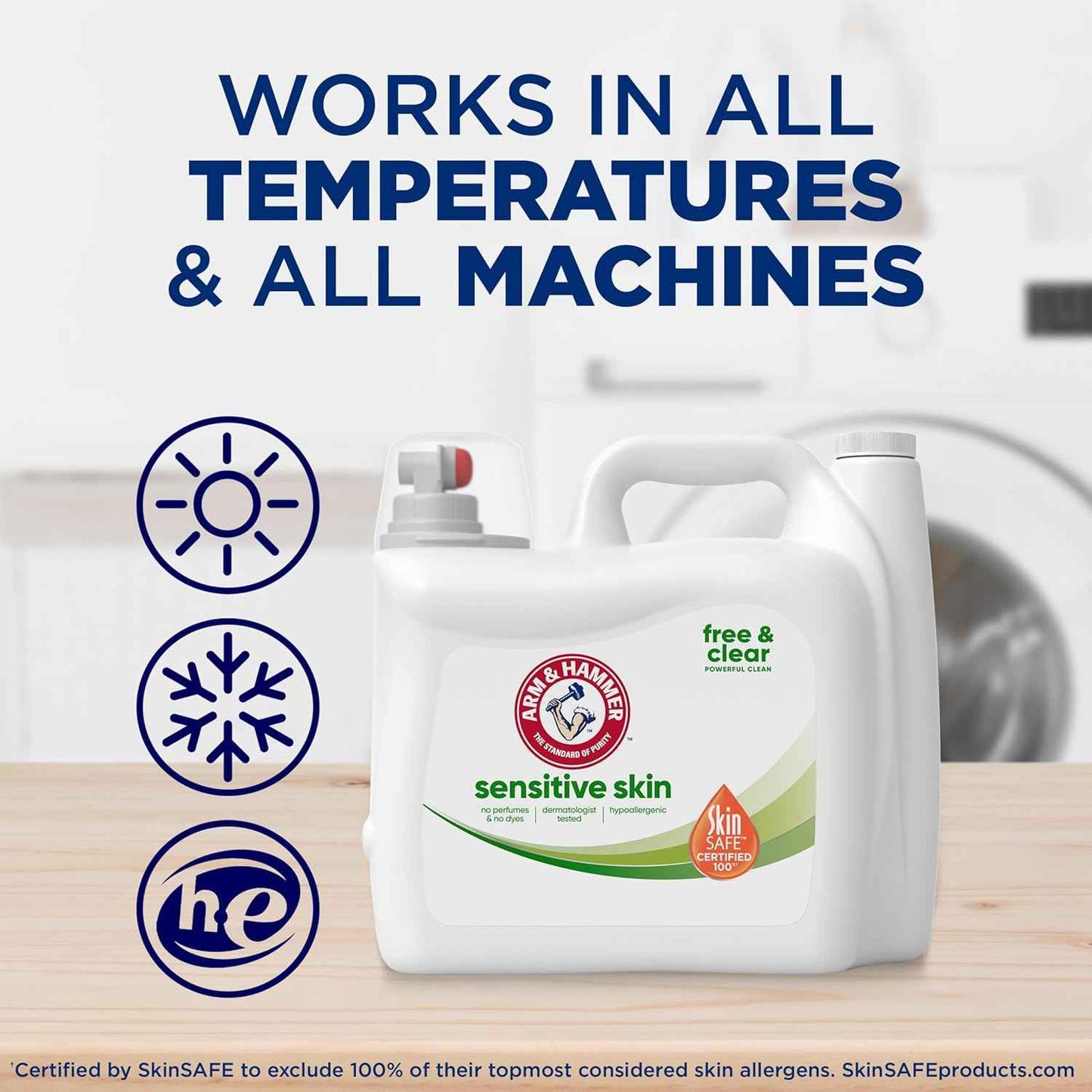 ARM & HAMMER Sensitive Skin, Liquid Laundry Detergent