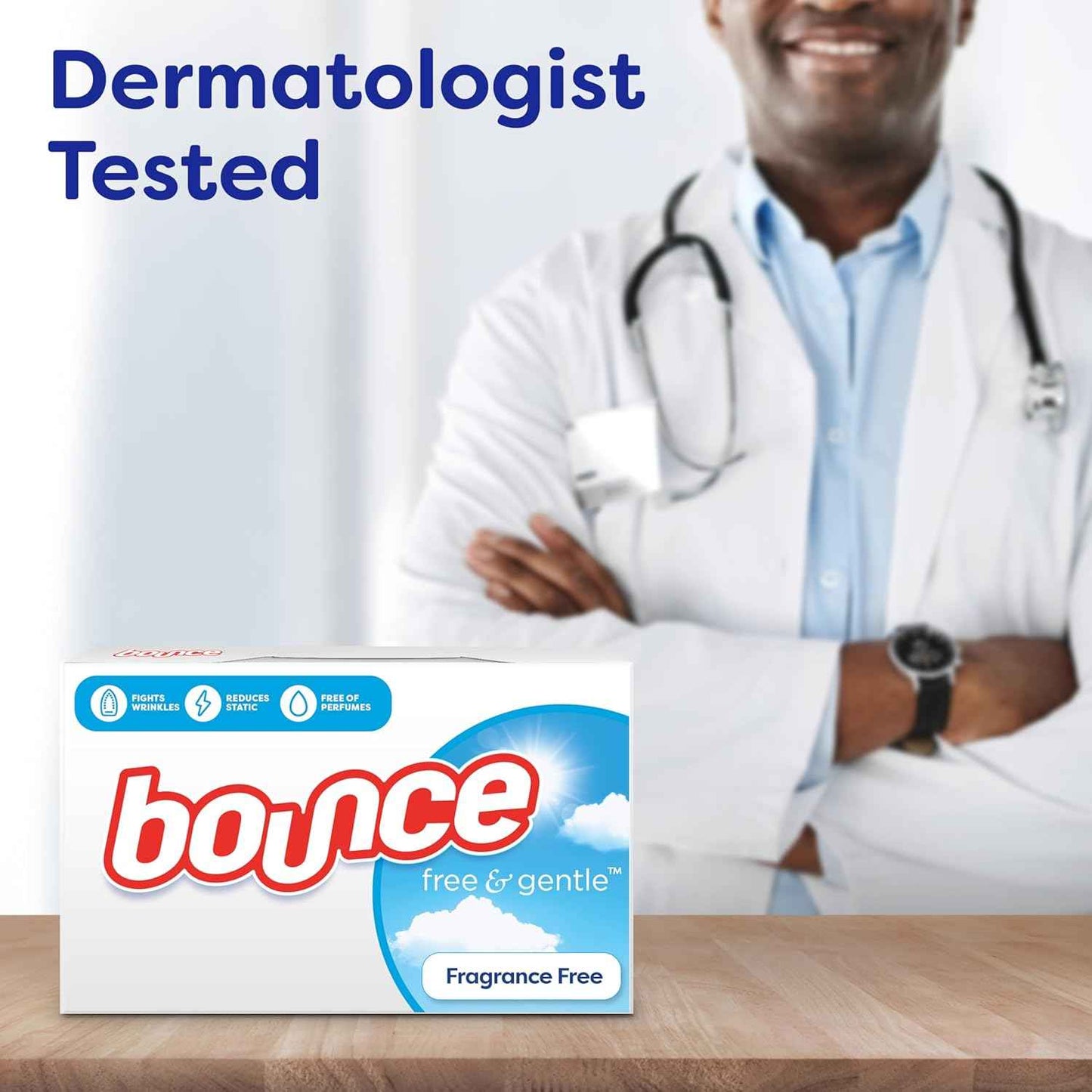 Bounce Free & Gentle Dryer Sheets, Unscented