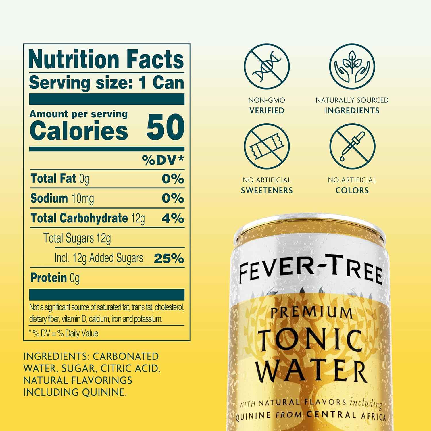 Fever-Tree Tonic Water – Premium Mixer for Cocktails and Mocktails, Naturally Sourced, Non-GMO