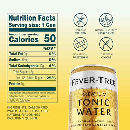 Fever-Tree Tonic Water – Premium Mixer for Cocktails and Mocktails, Naturally Sourced, Non-GMO