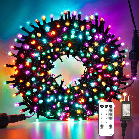 suddus_200_LED_Multicolor_Christmas_Lights,_8_Modes_Blinking_Tree_Lights_with_Remote,_Colored_Christmas_String_Lights_for_Outdoor_Indoor_Party_Decoration