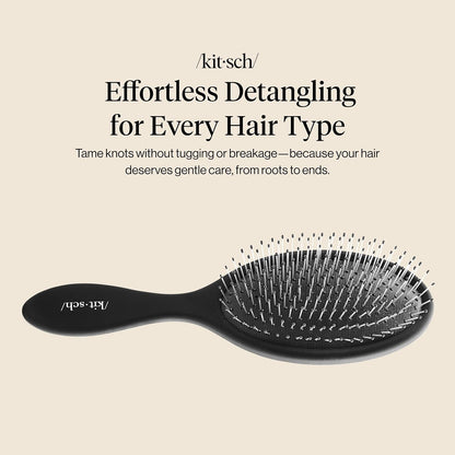Kitsch_Recycled_Plastic_Wet/Dry_Hair_Brush,_Detangling_Tool_for_Curly_or_Straight_Styles,_Brush_for_Tangled_Strands,_Flexible_Hairbrush_Bristles,_Brushes_for_Women_&_Men,_Adults_&_Kids_-_Flexi_Black