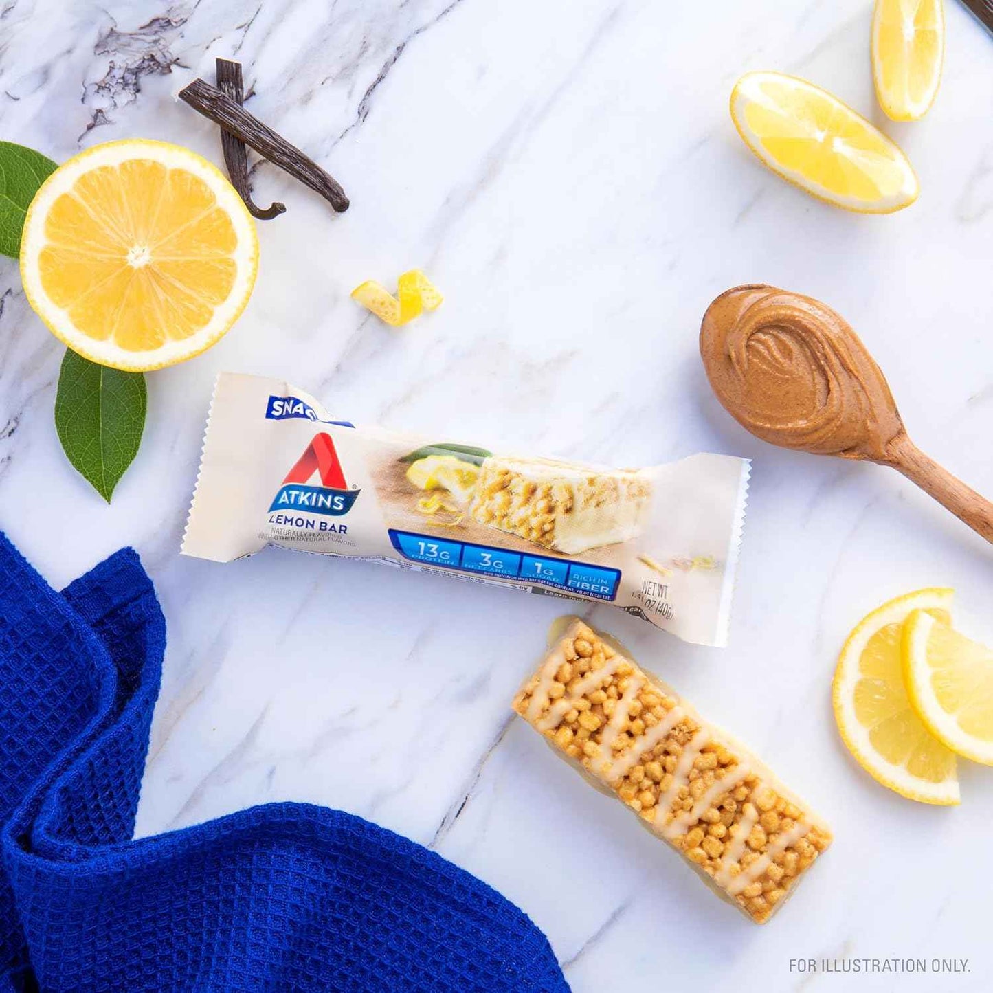 Atkins, High Protein Bar, Low Sugar and Low Carb, Keto Friendly Snack, Gluten Free, High in Fiber, Made with Real Almond Butter