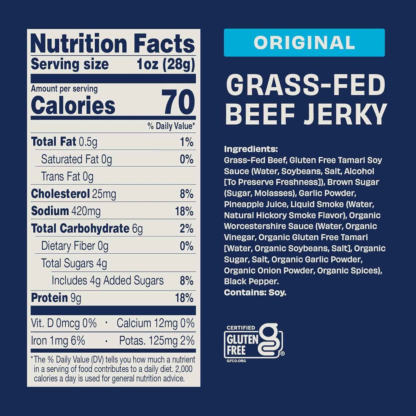 Country Archer Grass Fed Beef Jerky - Beef Snack Bags Bulk, Individual Packs, Protein Snack, Gluten Free, No Nitrates, Natural Ingredients