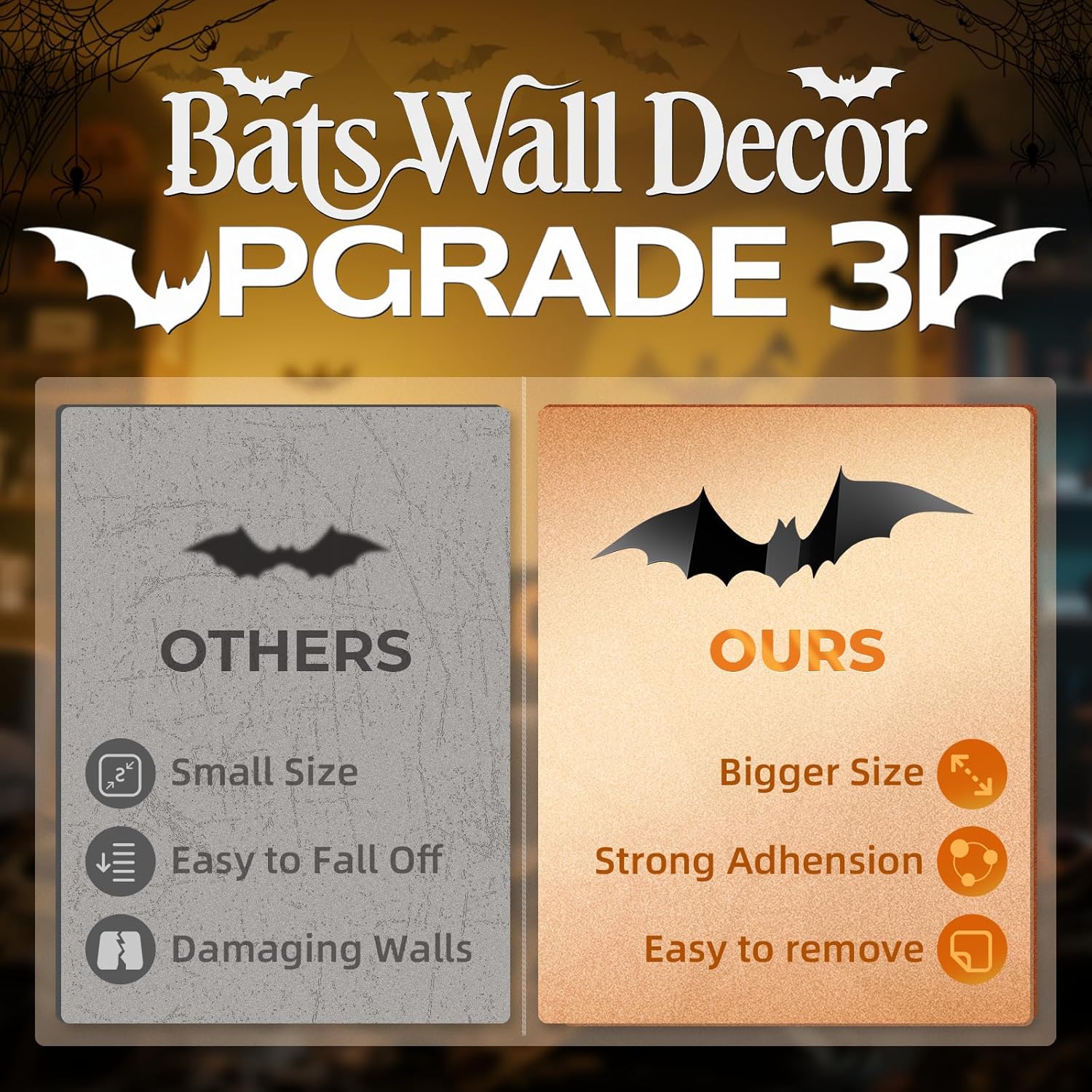 140Pcs_Bats_Halloween_Decor,_Spooky_Halloween_Party_Supplies_Stickers,_3D_Bats_Wall_Decal,_Cute_Halloween_Decorations_Indoor_for_Bedroom,_Bathroom,_Home,_Door,_Window,_Office