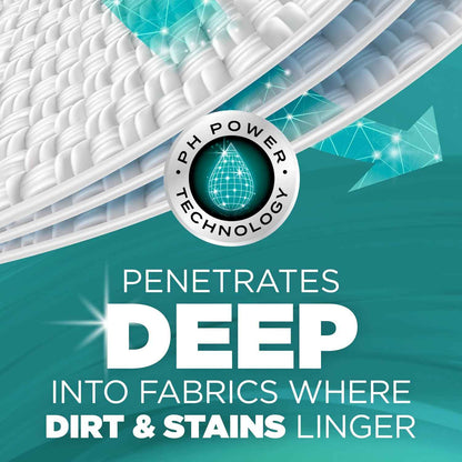 ARM & HAMMER Deep Clean Free & Clear Laundry Detergent Power Paks, Free of Dyes and Perfumes, Dermatologist Tested