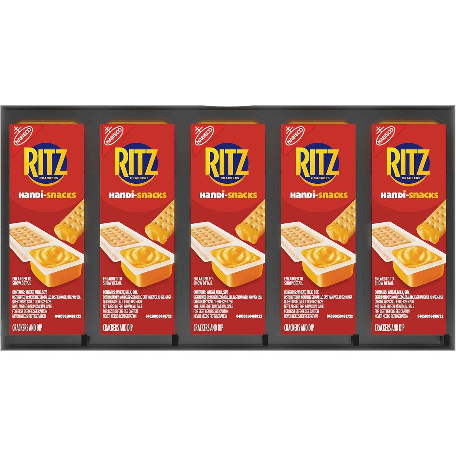 Handi-Snacks RITZ Crackers 'N Cheesy Dip Snack Packs, 20 Snack Packs
