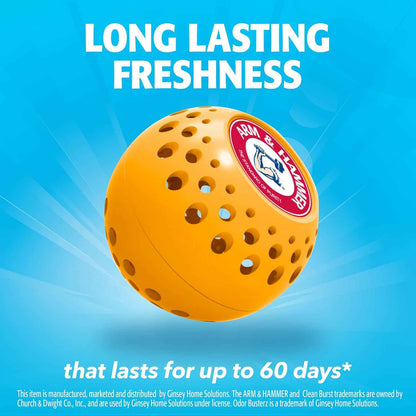 Arm & Hammer OdorBusterz® Odor Eliminator Balls – Baking Soda Odor Control for Closets, Drawers, Hampers & Small Spaces