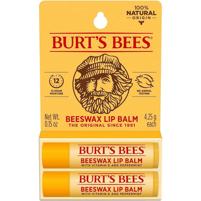 Burt's Bees Lip Balm - Lip Moisturizer With Responsibly Sourced Beeswax, Tint-Free, Natural Origin Conditioning Treatment