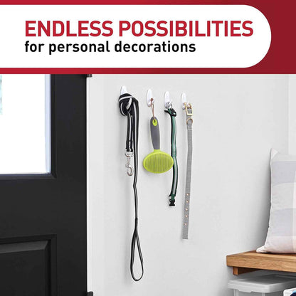 Command Medium Designer Hooks, Damage-Free Hanging Wall Hook with Adhesive Strips, No Tools Great for Hanging, Organization and Storage, Holds up to 3 lb