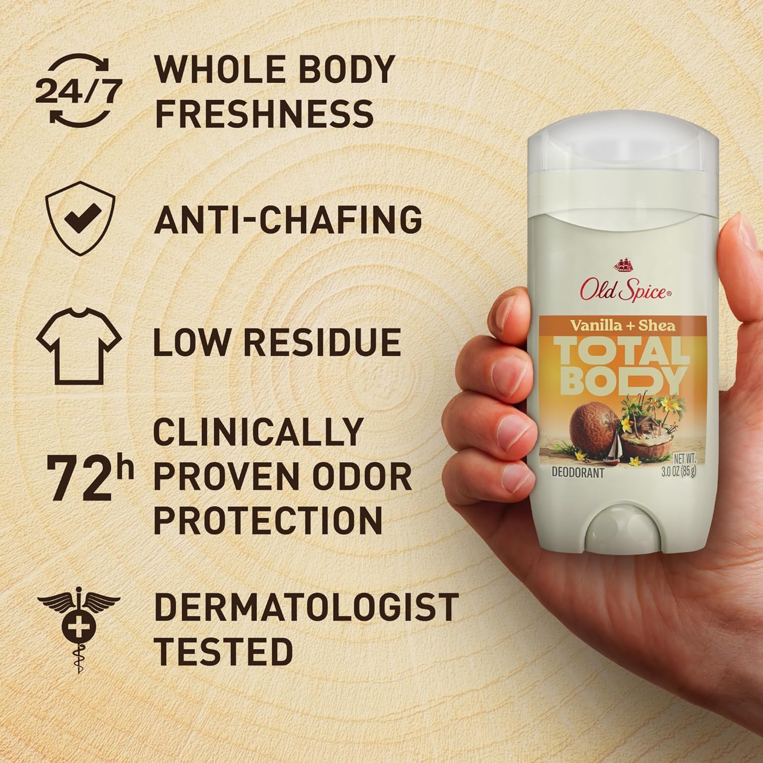 Old_Spice_Whole_Body_Deodorant_Stick_for_Men,_Aluminum_Free,_Vanilla_+_Shea_Scent,_24/7_Odor_Protection,_24/7_Lasting_Freshness,_Dermatologist_Tested,_Gentle_on_Skin,_Safe_to_Use_All_Over,_3.0_oz