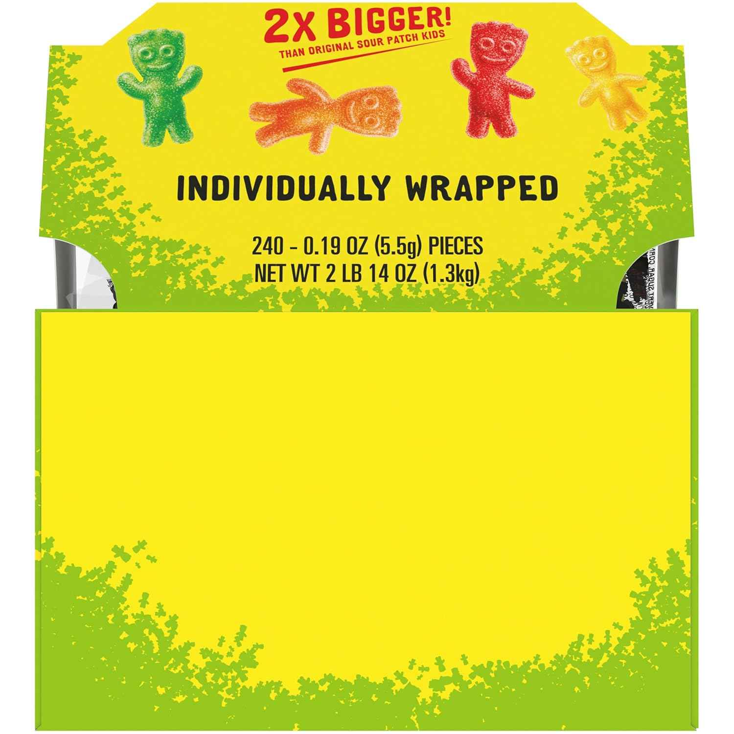 SOUR PATCH KIDS Big Kids Individually Wrapped Soft & Chewy Candy, Bulk Candy, Easter Candy, 240 Count Box