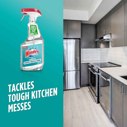 Windex Vinegar Glass and Surface Cleaner Spray Bottle, Packaging Designed to Prevent Leakage and Breaking, Surface Cleaning Spray