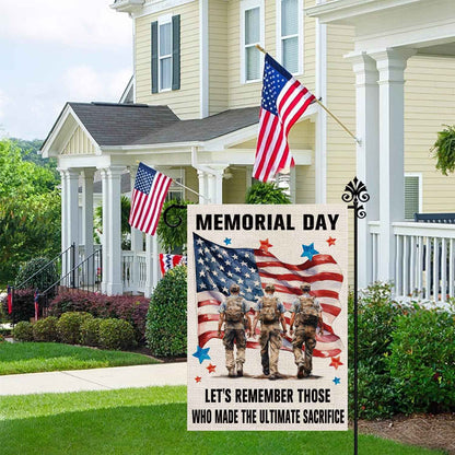 Memorial Day Garden Flag Patriotic 4th of July Stars and Stripes Veterans American Patriotic Vertical Double Sided Yard Outdoor Decor 12.5x18 Inch