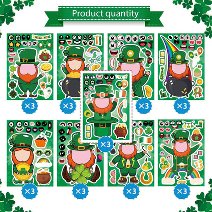 27_Sheets_St._Patrick's_Day_Stickers_for_Kids_Toddlers_Make_a_Face_Stickers_Saint_Patrick_Irish_Stickers_Make_Your_Own_Stickers_St_Patricks_Day_Craft_Party_Favor_Decorations