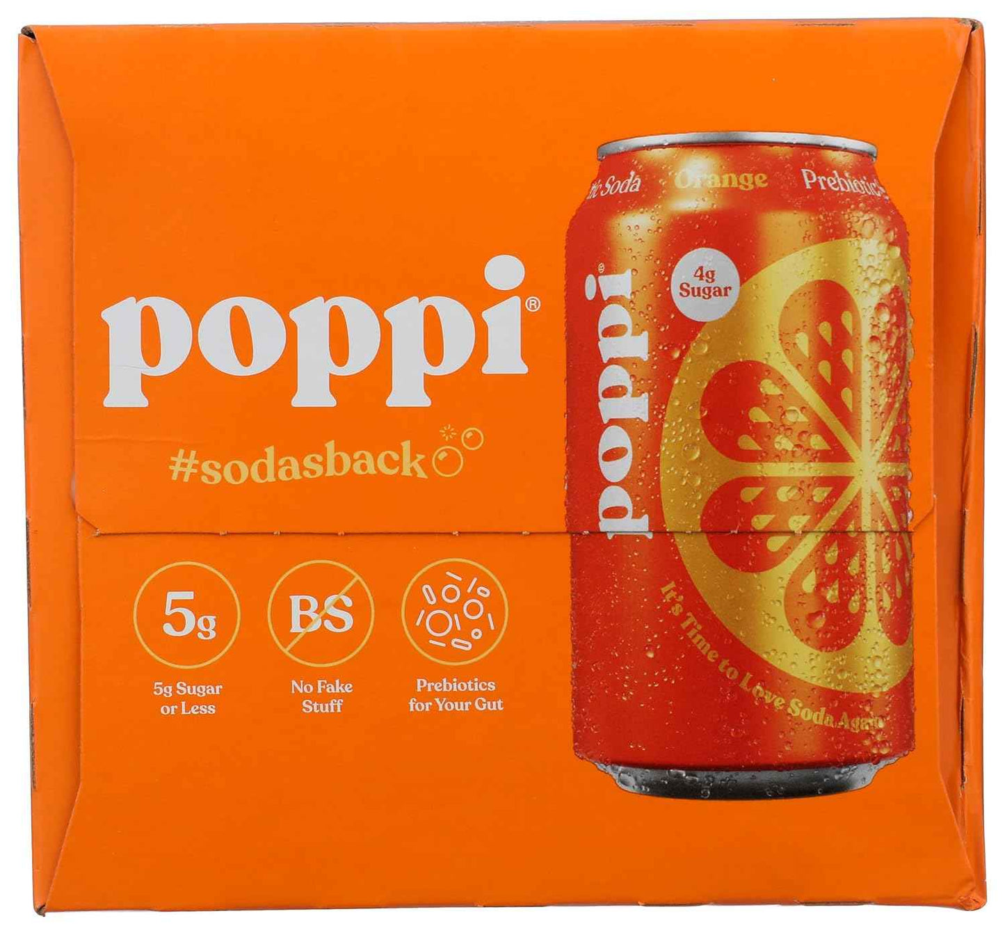 Poppi Orange Prebiotic Soda 4 pack