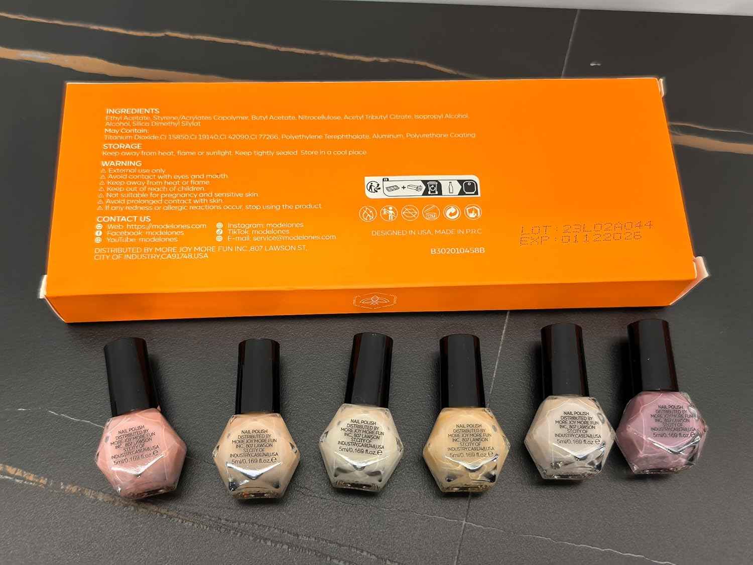 modelones Jelly Nail Polish 6 Colors, Sheer Nude Mini Nail Polish Set Red Pink Brown Quick Dry Spring Summer Fingernail Polish for DIY Nail Art Salon Home Gift for Women Girl