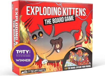 Exploding Kittens: The Board Game - The Action Packed Party Game to Celebrate 10th Birthday - 2-6 Players Aged 7+ - Great for Adults, Teens, Collectors, Kids