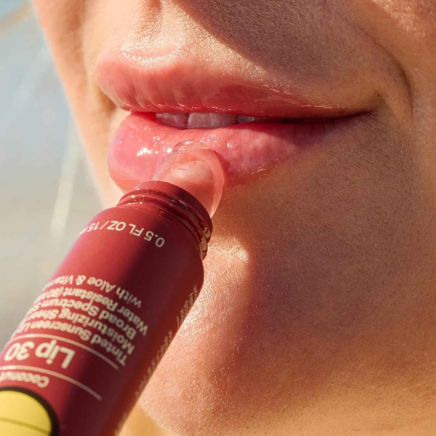 Sun Bum SPF 30 Sunscreen Tinted Lip Balm - Coconut Flavor Broad Spectrum Moisturizing with Aloe & Vitamin E - Hawaii 104 Act Compliant (Made Without Octinoxate & Oxybenzone) - 0.5 oz