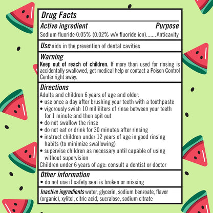 TheraBreath_Kids_Mouthwash_with_Fluoride,_Organic_Wacky_Watermelon,_Anticavity,_16_fl_oz_(2_Pack)
