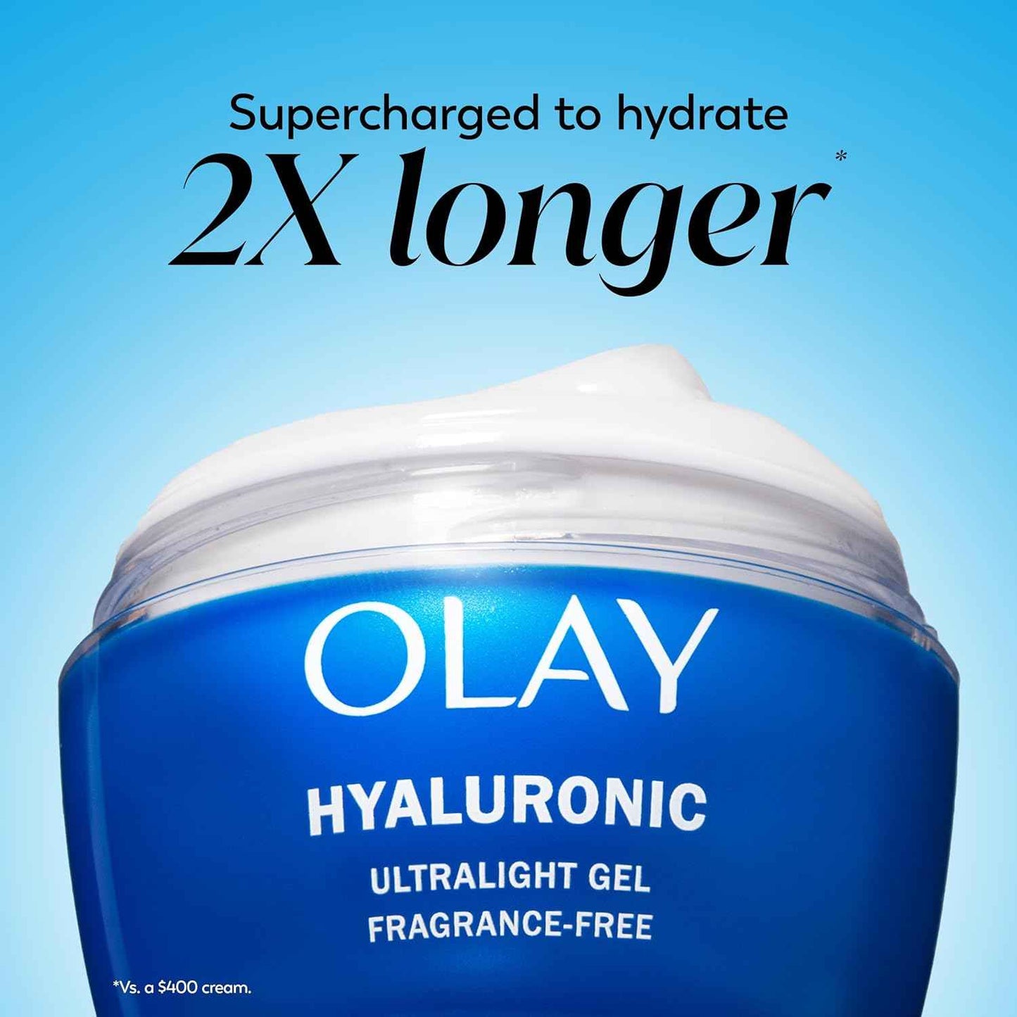 Olay Hyaluronic Acid Face Moisturizer, Instant Hydration for Women, Fragrance-Free - Dry Skin Solution, Glowing, Smoothing, Plumping, Renewing - Niacinamide, Amino Peptides