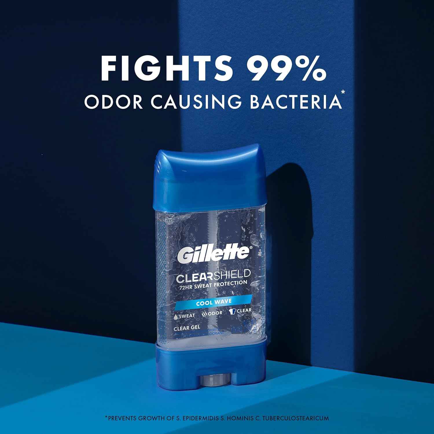 Gillette Antiperspirant and Deodorant for Men, 72hr Sweat & Odor Protection, Long Lasting Freshness, Anti-White Mark Technology, Clear Gel