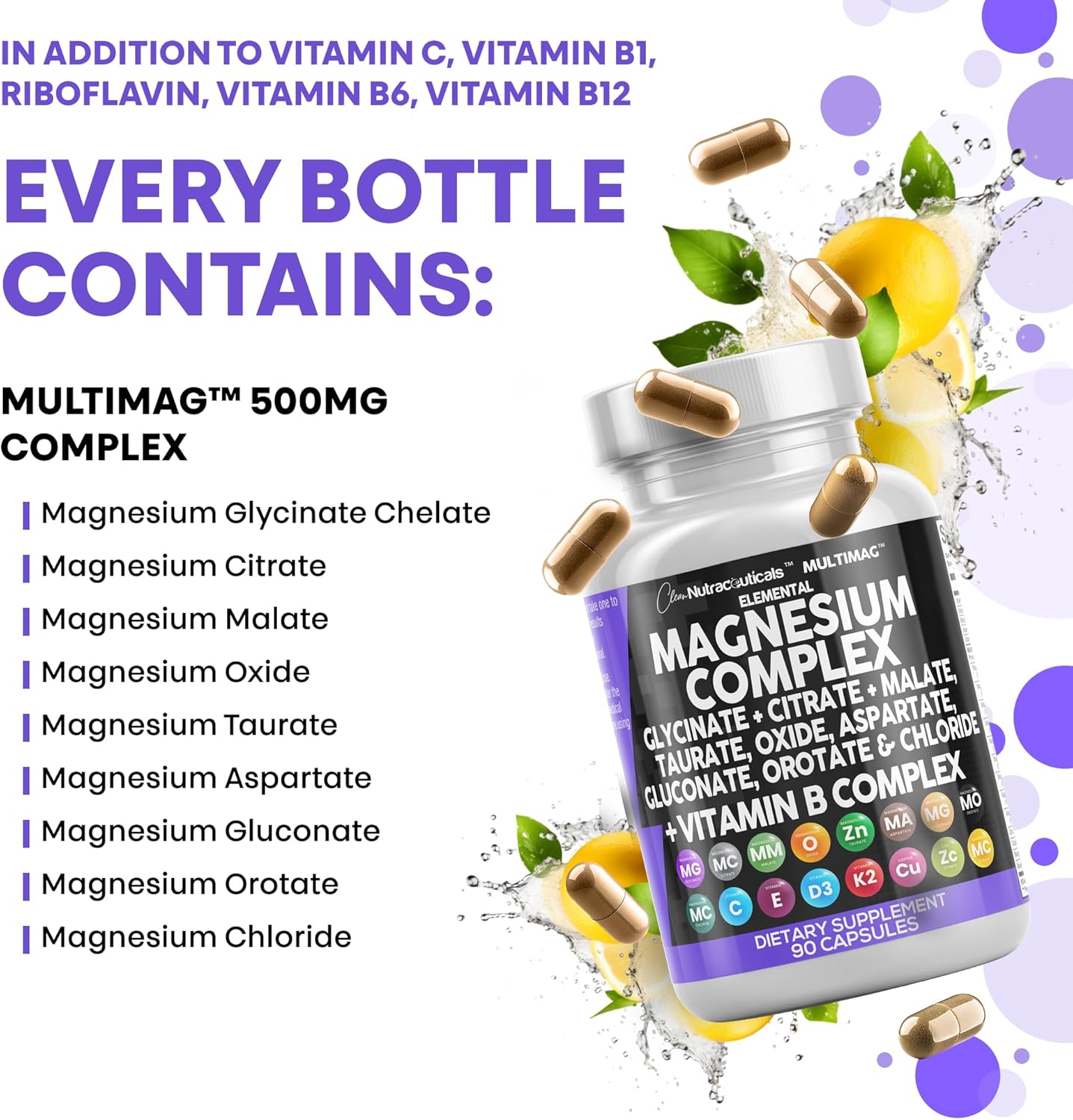 Clean_Nutraceuticals_Magnesium_Complex_with_Magnesium_Glycinate_Citrate_Malate_Oxide_Taurate_Aspartate_Orotate_&_Mag_Chloride,_Zinc_Copper_Manganese_&_Vitamin_C_B1_B2_B6_B12_Complex_-_1Pack