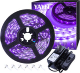 20 ft/40 ft Led Black Light Strip Kit, 12V Flexible Blacklight Fixtures, Non-Waterproof