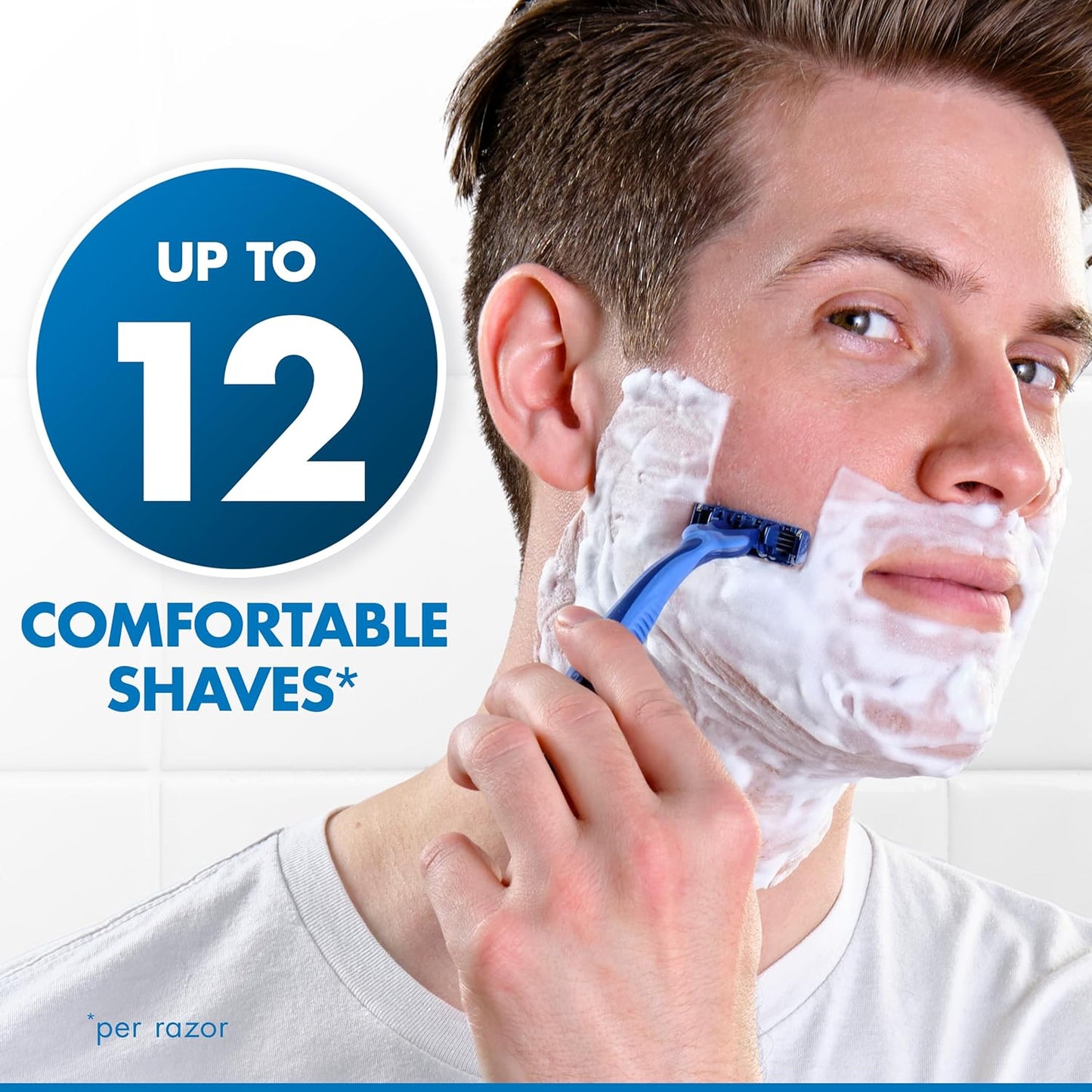 Gillette_Sensor3_Comfort_Men's_Disposable_Razors,_12_Razors