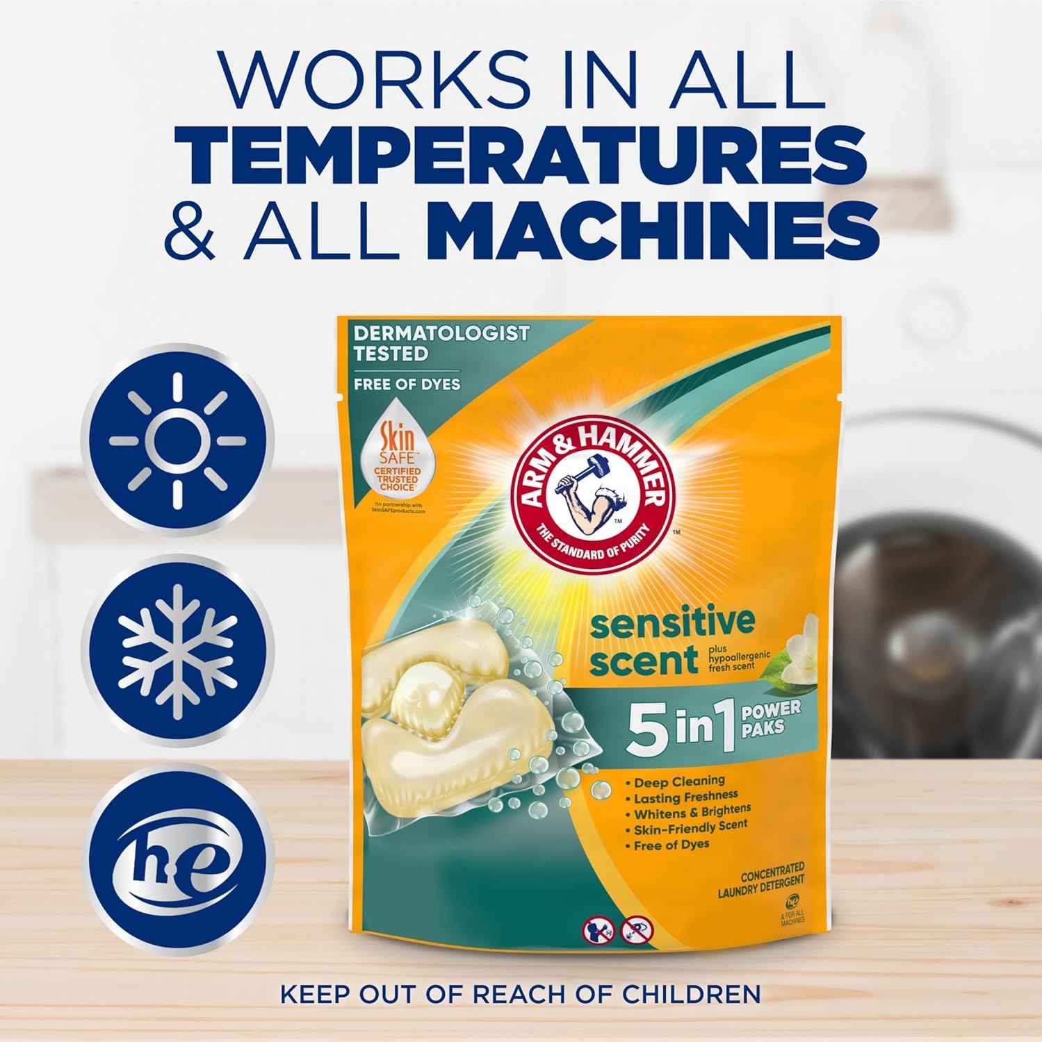 Arm & Hammer Sensitive Fresh Scent 5-IN-1 Power Paks