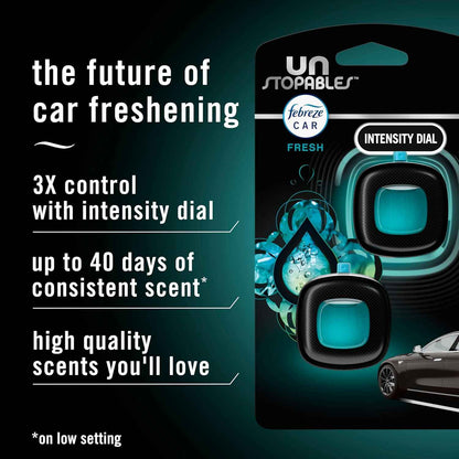 Febreze Car Air Freshener, Odor-Fighting Automotive Vent Clip, Scented Car Accessories, Long Lasting for Strong Odors