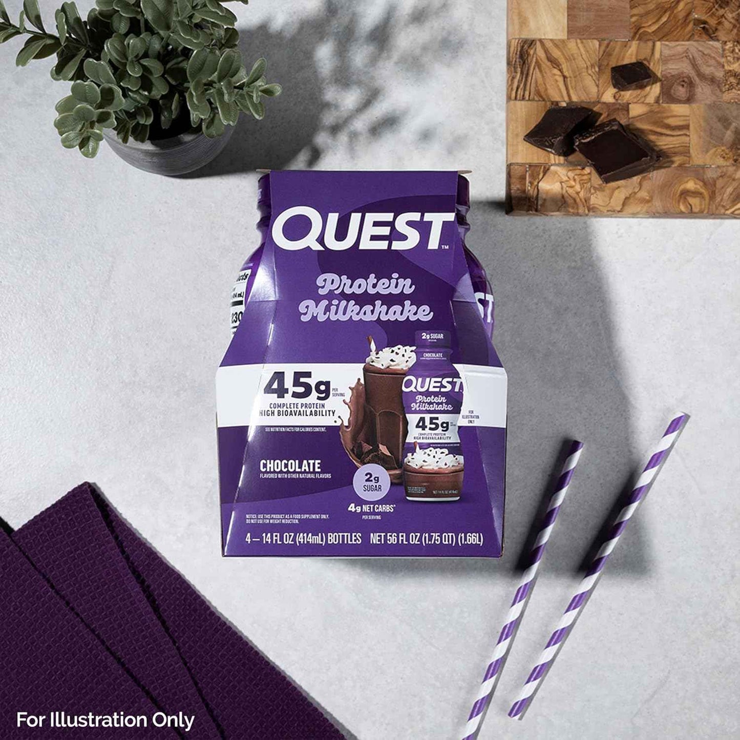 Quest Nutrition Protein Shake, 45g Protein, 2g Sugar, 4g Net Carbs, Ready to Drink, Gluten Free