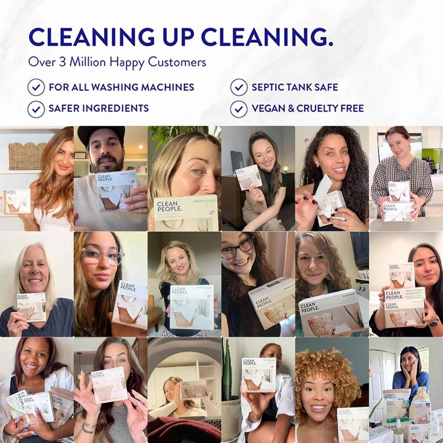 The Clean People Fabric Softener Sheets - Dryer Sheets - Softens & Removes Static Cling - Vegan Laundry Softener With Essential Oils